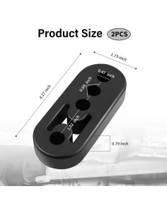 Soportes de Escape YGDMD 12mm EPDM 2PCS para Reducción de Ruido 2