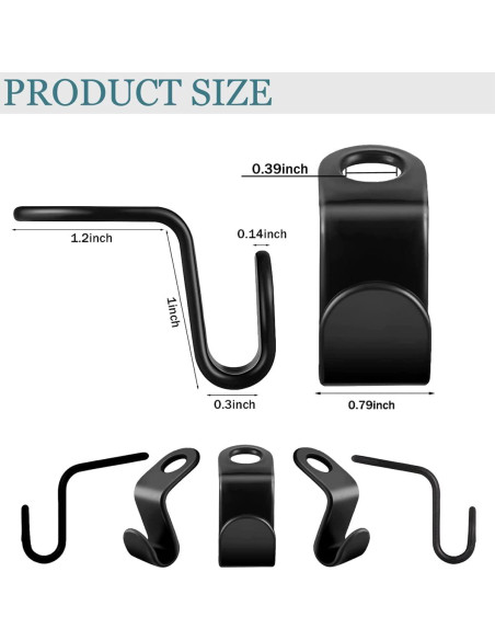 100 Ganchos Conectores para Perchas Moda y Estilo - Negro