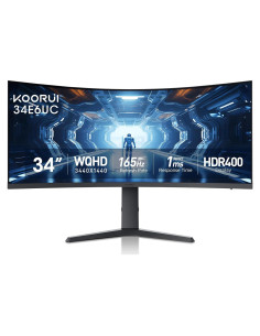 Monitor de Juego KOORUI 34" Ultrawide Curvado WQHD 165Hz