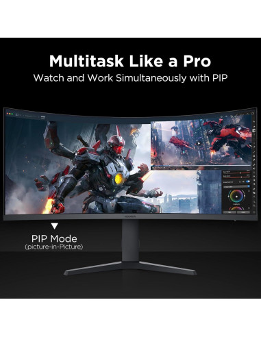 Monitor de Juego KOORUI 34" Ultrawide Curvado WQHD 165Hz