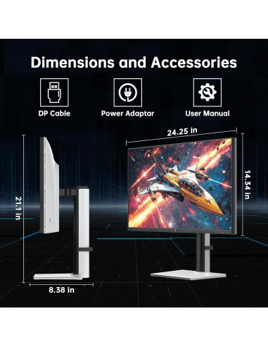 Monitor de Juegos KTC H27E6 27" QHD 320Hz IPS Ajustable