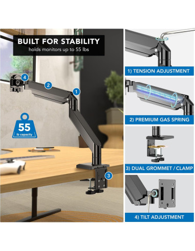 Soporte de Monitor Mount-It! MI-4891 para 49" y 57" - 25 kg