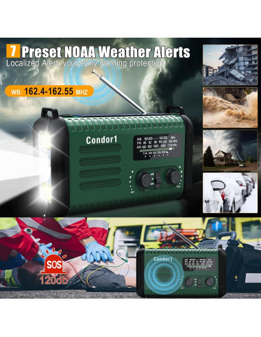 Radio Meteorológica de Emergencia Geartist Condor 1 20000mAh