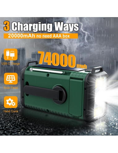 Radio Meteorológica de Emergencia Geartist Condor 1 20000mAh