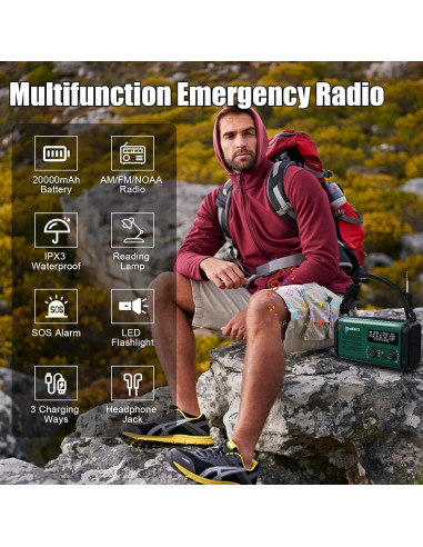 Radio Meteorológica de Emergencia Geartist Condor 1 20000mAh