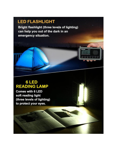 Radio de Emergencia ZHIWHIS ZWS-905 con Alerta NOAA y 10000mAh