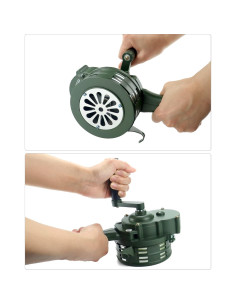 Sirena Manual de Emergencia QWORK 110dB Portátil Verde 2