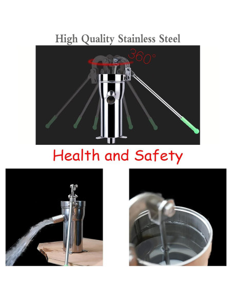 Bomba de pozo manual Locci de acero inoxidable 8m