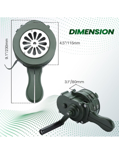 Sirena de Aire Portátil MAOPINER 110dB Alarma de Mano