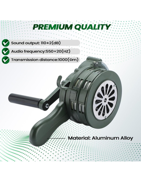 Sirena de Aire Portátil MAOPINER 110dB Alarma de Mano