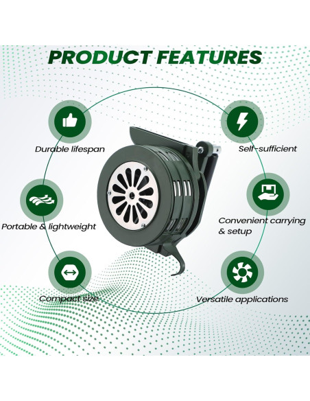 Sirena de Aire Portátil MAOPINER 110dB Alarma de Mano