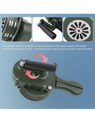 Sirena Manual Portátil DICMIC Verde 110dB 1.2kg