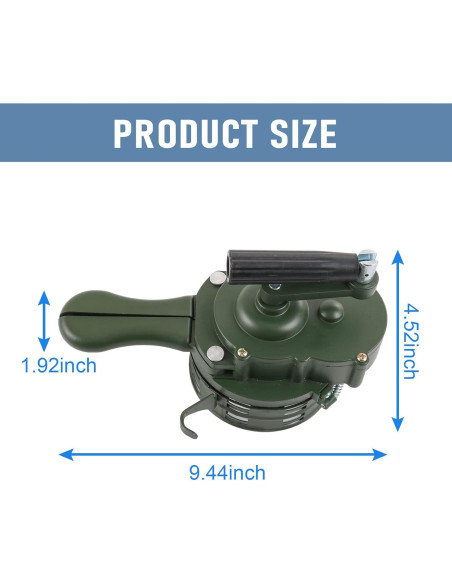 Sirena Manual Portátil DICMIC Verde 110dB 1.2kg