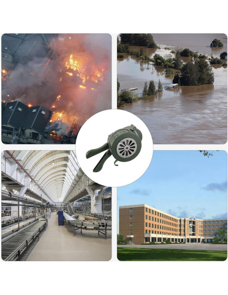 Sirena Manual Portátil DICMIC Verde 110dB 1.2kg