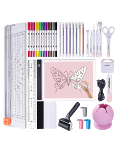 GO2CRAFT Kit de Herramientas para Cricut 37 Piezas con Luz LED