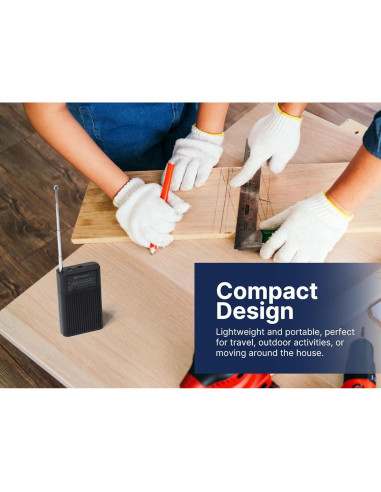 Radio Portátil AM/FM Emerson ER-7000 con Altavoz Integrado