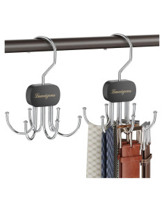 Organizador de Cinturones Lumigens 2PCS Negro Ahorra Espacio