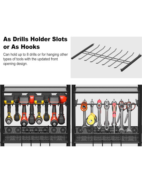 Organizador de Herramientas JUNNUJ con Estación de Carga 8 Tomas