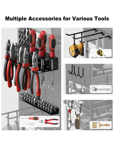 Organizador de Herramientas JUNNUJ con Estación de Carga 8 Tomas