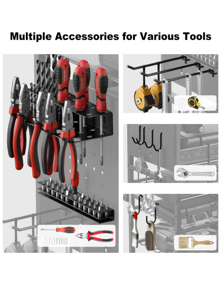 Organizador de Herramientas JUNNUJ con Estación de Carga 8 Tomas