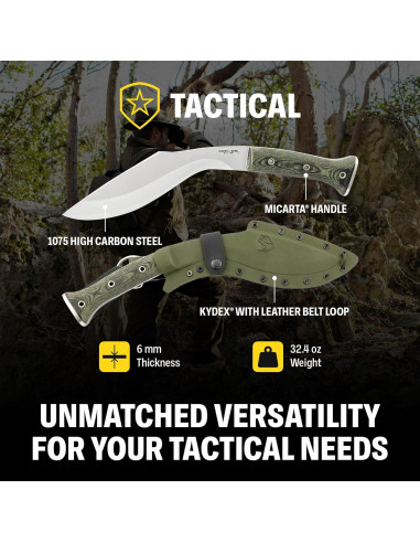 Cuchillo Kukri K-Tact Condor - Acero Carbono 25cm - Mango Micarta