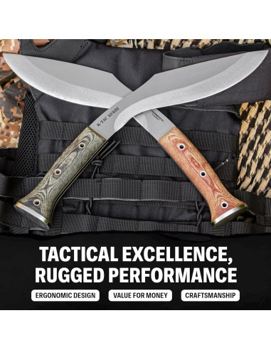 Cuchillo Kukri K-Tact Condor - Acero Carbono 25cm - Mango Micarta