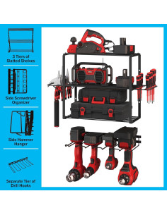 Organizador de Herramientas Stalwart 4 Niveles Montado en Pared 2