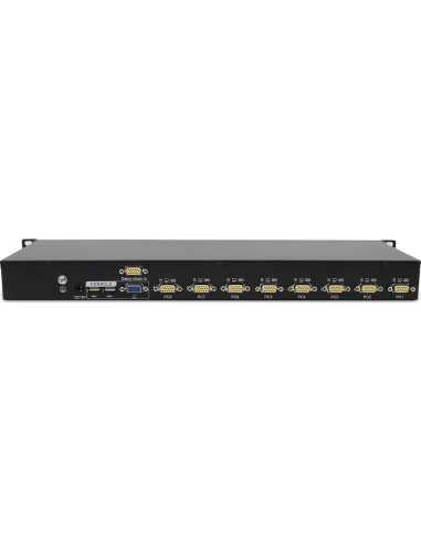 Conmutador KVM VGA USB 8 Puertos TOPSAVOS 2048x1536 1U Rack