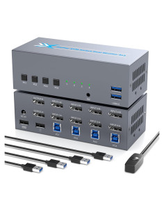 Interruptor KVM DisplayPort 8K@60Hz AlgoX para 2 Monitores