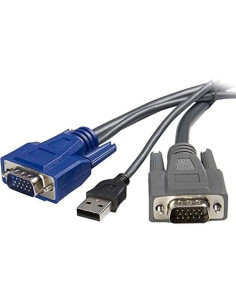 Cable KVM 2-en-1 USB VGA StarTech.com 1.83 m Ultra Delgado 2