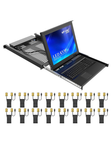 Interruptor KVM Rack 16 Puertos MT-VIKI con Monitor LCD 17"