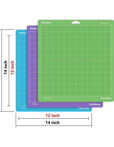 Mat de Corte WORKLION 30,5x30,5 cm para Cricut - 3 Mats Adhesivos
