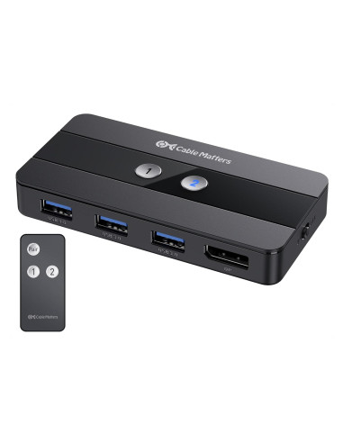 Interruptor KVM USB 3.0 DisplayPort 1.4 Cable Matters 8K 60Hz