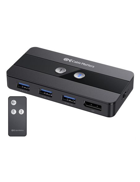Interruptor KVM USB 3.0 DisplayPort 1.4 Cable Matters 8K 60Hz