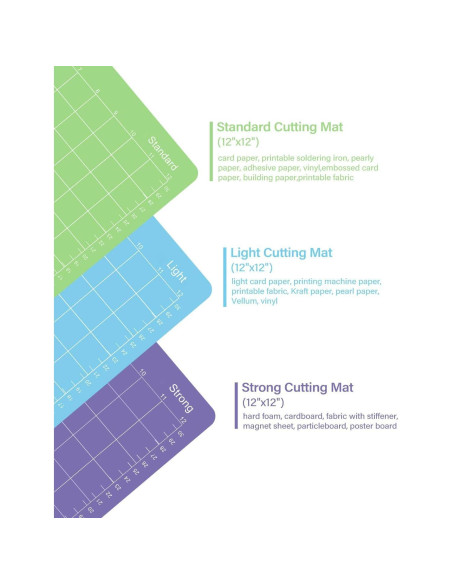 Mats de Corte Gwybkq 30.48x30.48cm 4 Pack para Cricut