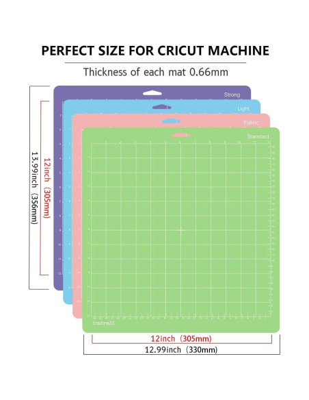 Mats de Corte Gwybkq 30.48x30.48cm 4 Pack para Cricut