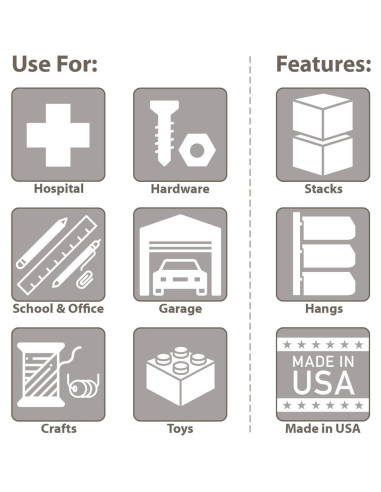 Bins de Almacenamiento Apilables Akro-Mils 30240, 12 Piezas, 27.2 kg