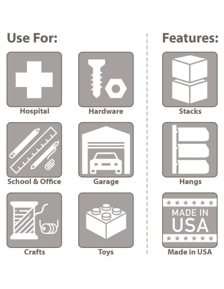 Bins de Almacenamiento Apilables Akro-Mils 30240, 12 Piezas, 27.2 kg