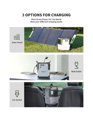 Estación de Energía Portátil EHOM EP600-2 512Wh 600W Batería