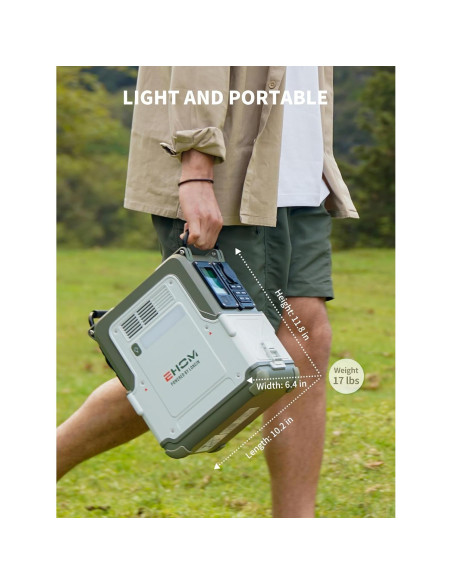 Estación de Energía Portátil EHOM EP600-2 512Wh 600W Batería