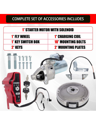 Kit de Arranque Eléctrico RANSOTO para Honda GX340 GX390
