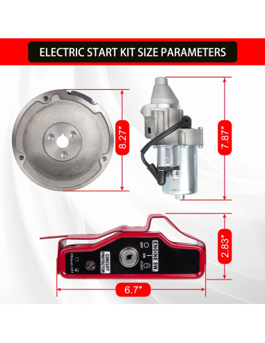 Kit de Arranque Eléctrico RANSOTO para Honda GX340 GX390
