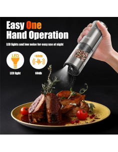 Molino de Sal y Pimienta Eléctrico DIJEE Recargable USB 95ml 2