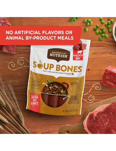 Golosinas para Perros Rachael Ray Nutrish 170g Sabor Carne y Cebada