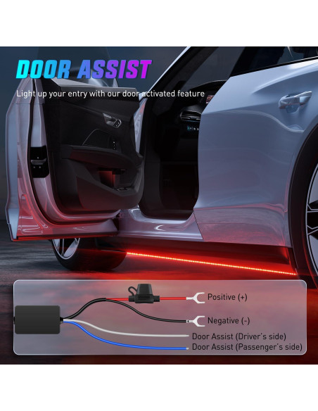 Tiras de Luz LED Nilight 4Pcs Aluminio RGB Impermeable