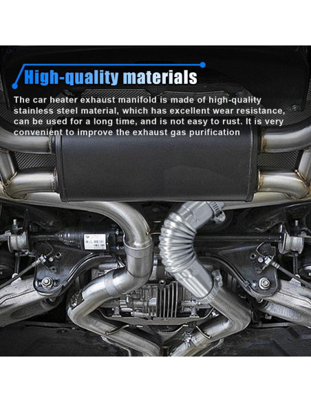 Tubo de Escape Diésel LHDOS 10.7x2.6cm Acero Inoxidable