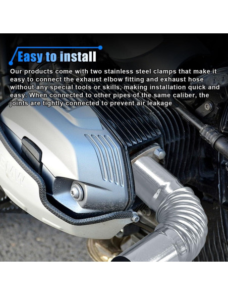 Tubo de Escape Diésel LHDOS 10.7x2.6cm Acero Inoxidable