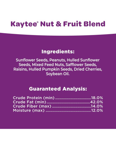 Mezcla de Nueces y Frutas Kaytee para Aves Silvestres 2.27 kg