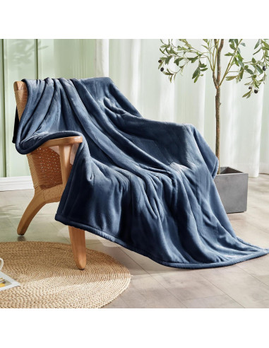 Manta Eléctrica Calentada PTQ 127x152cm Franela Azul 6 Niveles