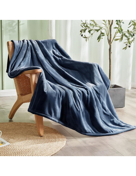 Manta Eléctrica Calentada PTQ 127x152cm Franela Azul 6 Niveles